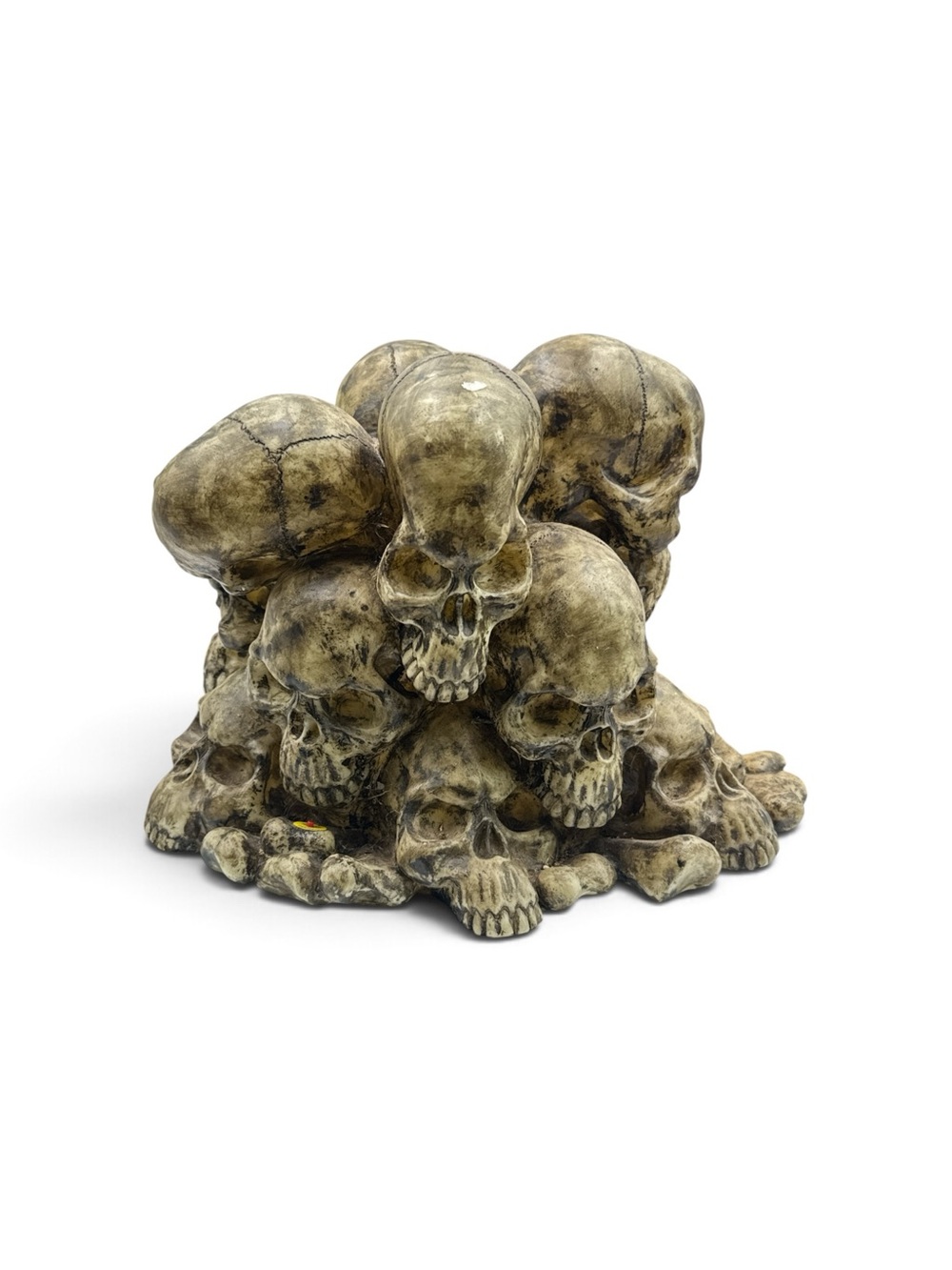 Stacked Skulls Bones Halloween Plastic Gothic Horror Tabletop Decoration Prop